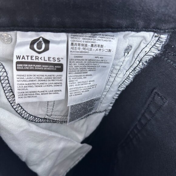 Levi Strauss & Co. 512 Skinny Jeans Womens Size W32X32L High Rise Black - Picture 6 of 14